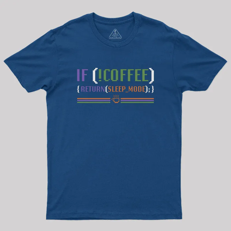 Coder Without Coffee Geek T-Shirt - Image 2