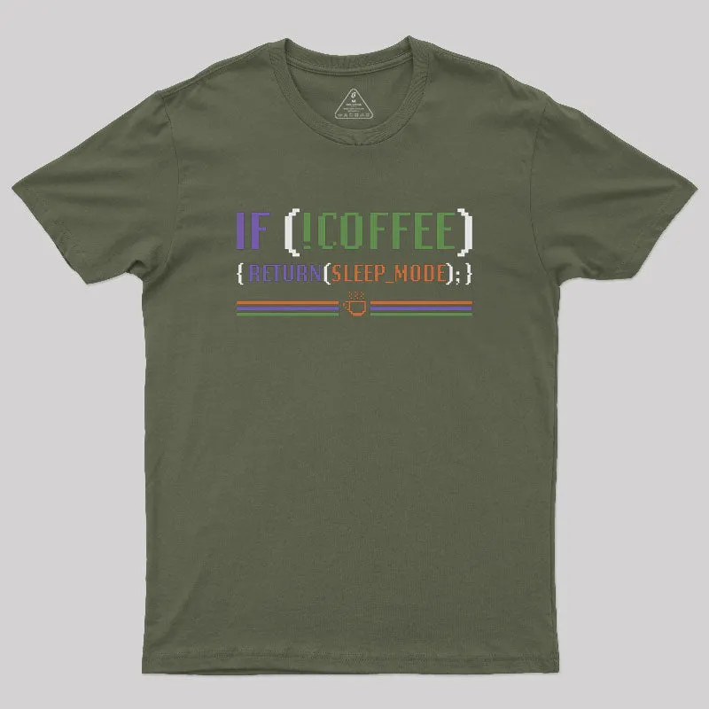 Coder Without Coffee Geek T-Shirt - Image 3