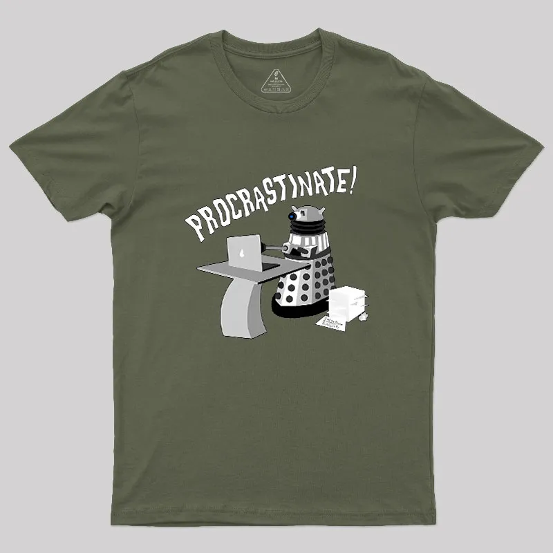 Procrastinate Geek T-Shirt - Image 3