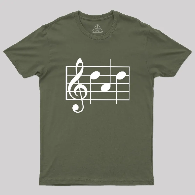 Musical Notes Dad Geek T-Shirt - Image 3