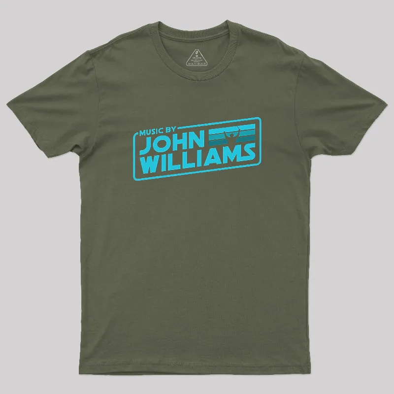 Music by John Williams Blue Shadow Geek T-Shirt - Image 3