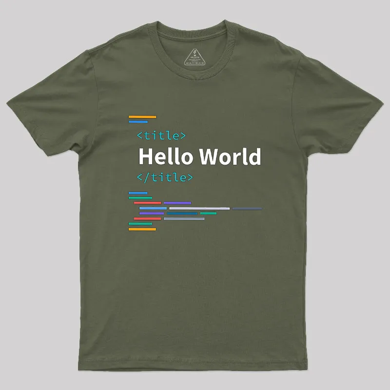 Developer Hello World Geek T-Shirt - Image 3