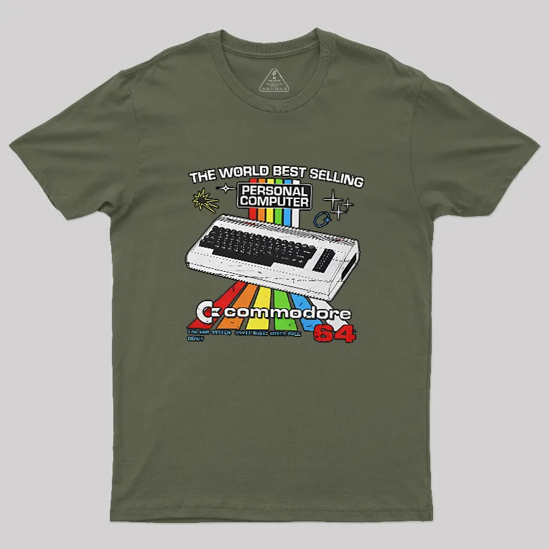 Retro Games Commodore 64 Personal Computer Geek T-Shirt - Image 3