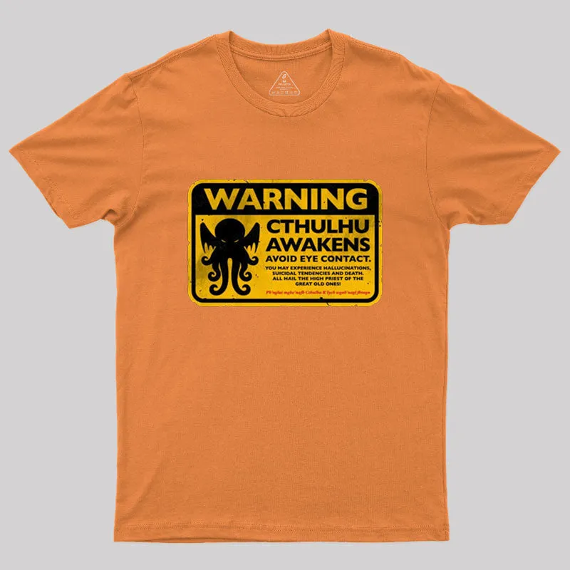 Cthulhu Warning T-Shirt - Image 4