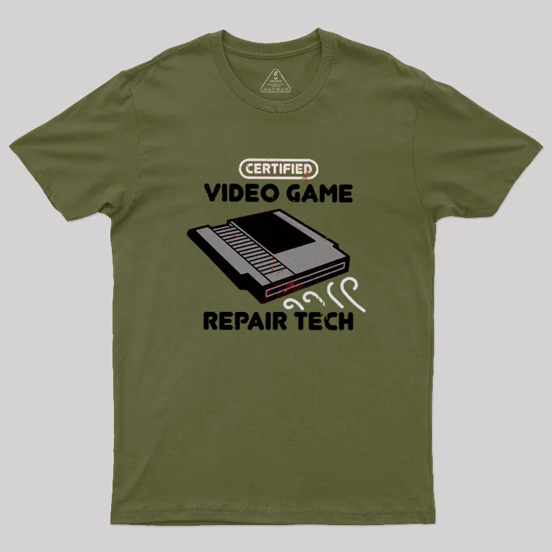 Certified Video Game Repair Tech Geek T-Shirt