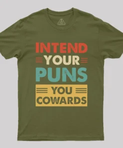 Alternative view of Intend your puns Geek T-Shirt