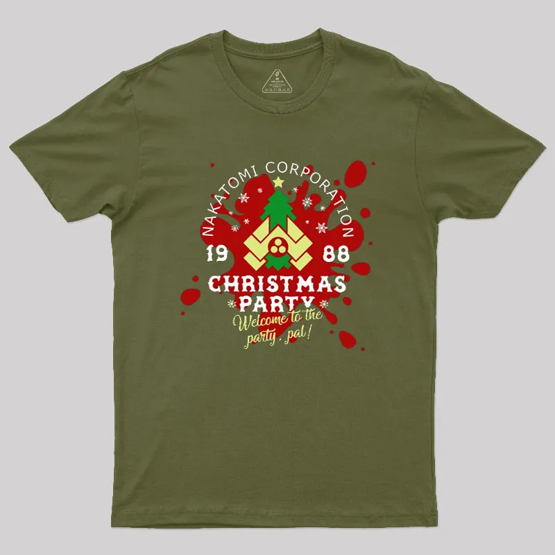 Nakatomi Corp Christmas Party Geek T-Shirt - Image 3