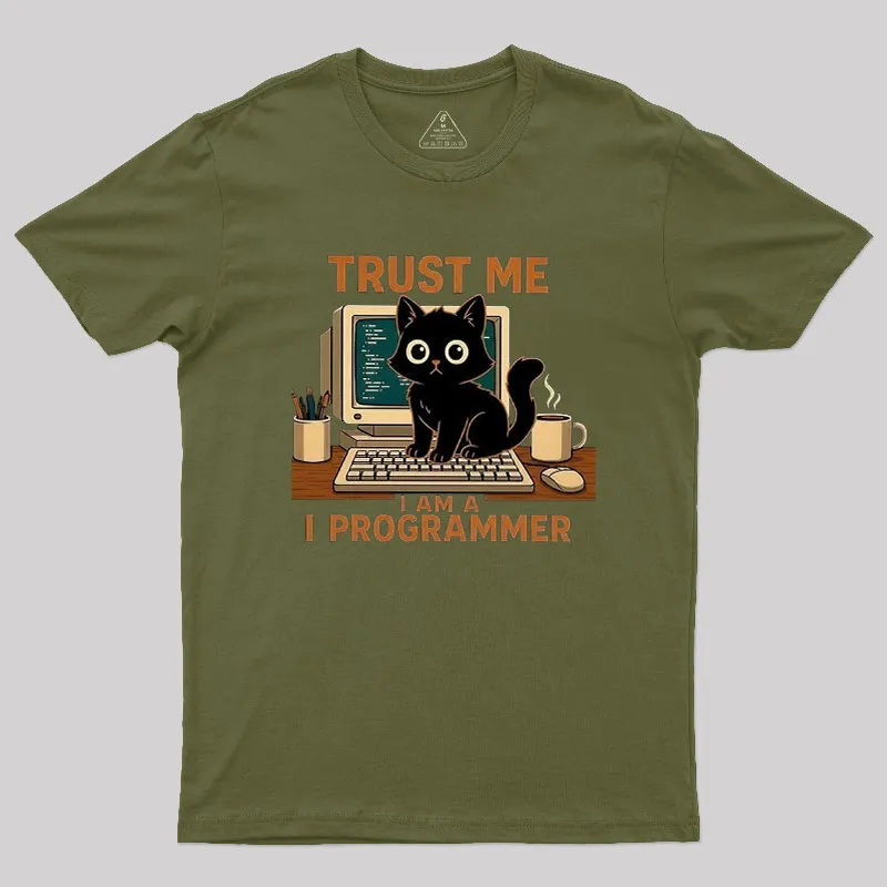 Programmer Cat Geek T-Shirt - Image 3