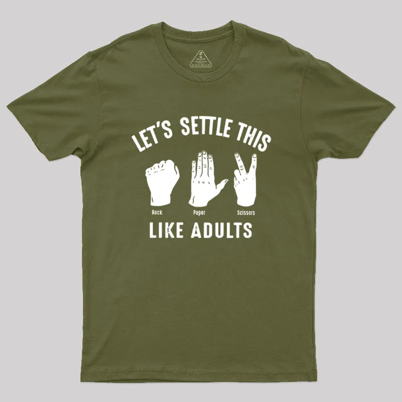 Let's Settle This Like Adults Geek T-Shirt - Image 3