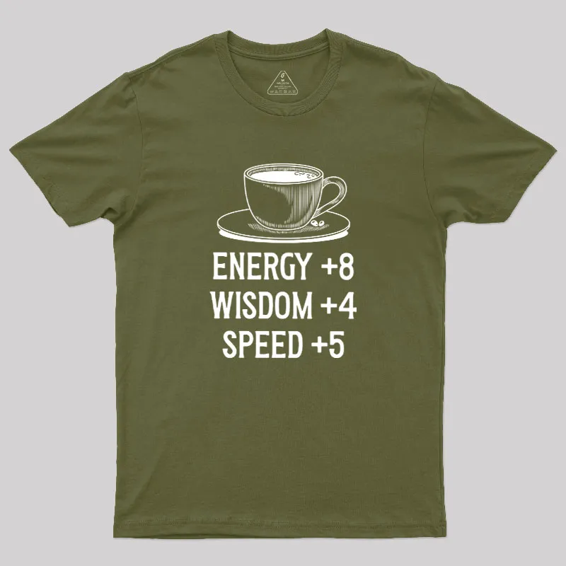 Coffe Stats Geek T-Shirt - Image 3