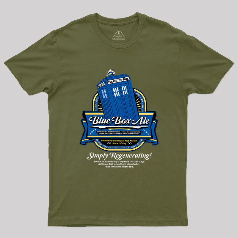 Blue Box Ale Geek T-Shirt - Image 3
