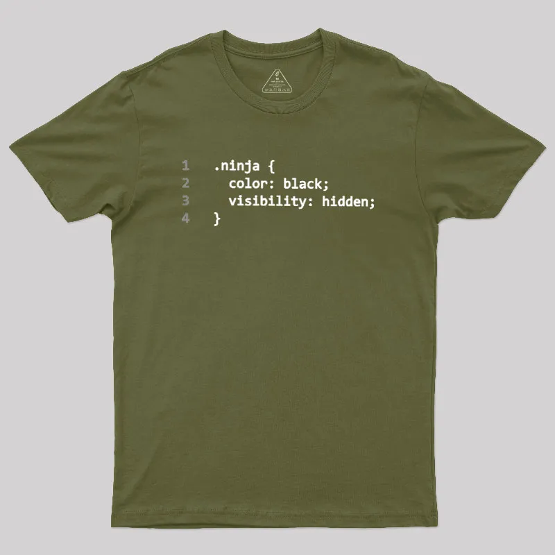 CSS Coding Ninja Geek T-Shirt - Image 3