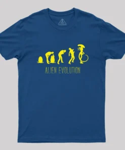 Alternative view of Alien Evolution Geek T-Shirt