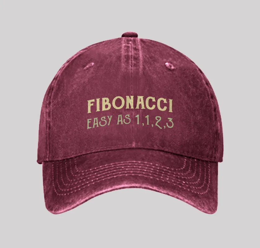 Easy As 1123 Geek Washed Vintage Baseball Cap - Image 3