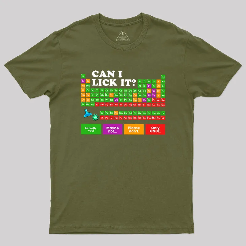 Can I Lick It Periodic Table Geek T-Shirt - Image 3
