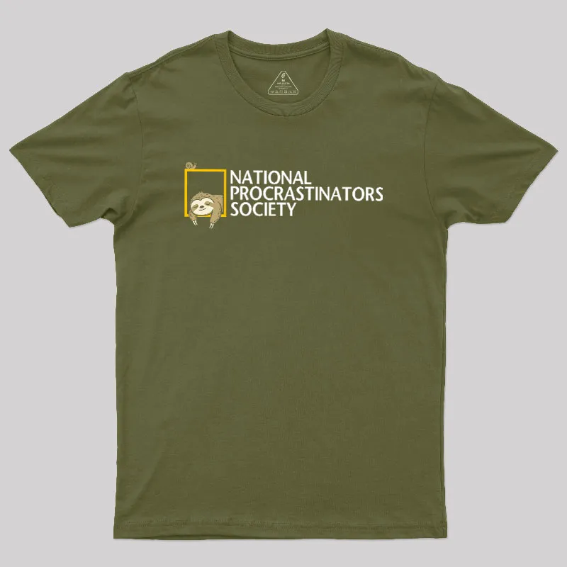 National Procrastinators Society Geek T-Shirt - Image 3