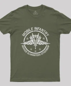 Alternative view of Mobile Infantry Crest Geek T-Shirt
