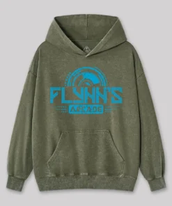 Flynn's Arcade Est 1982 Washed Hoodie