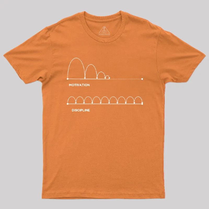 A Visual Comparison of Motivation and Discipline T-Shirt - Image 4