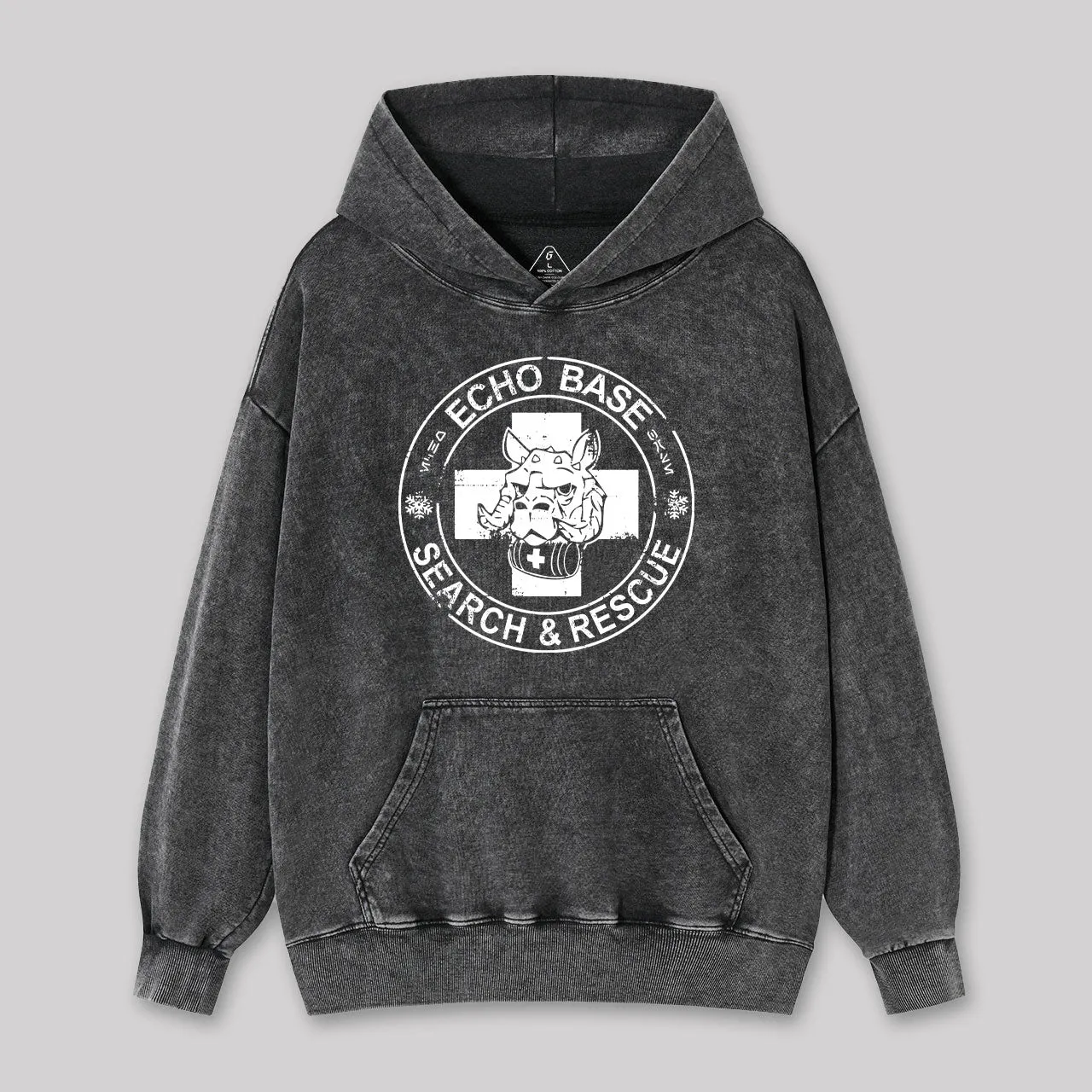 Echo Base Search & Rescue Geek Washed Hoodie - Image 2
