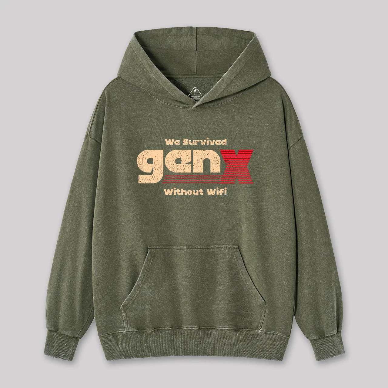 We Survived Without Wifi Washed Hoodie - Image 3