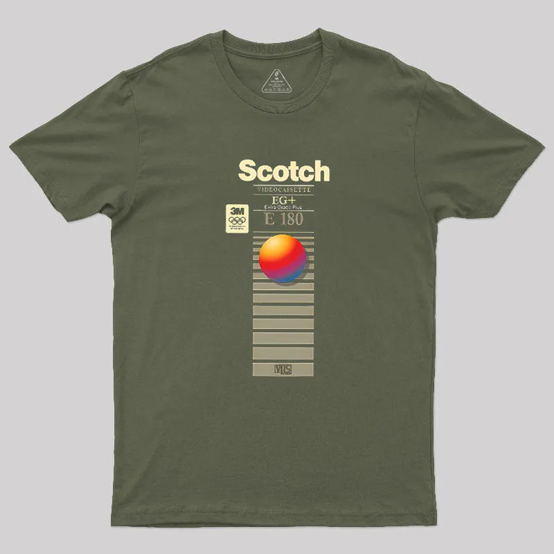 VHS Scotch E180 Geek T-Shirt - Image 3