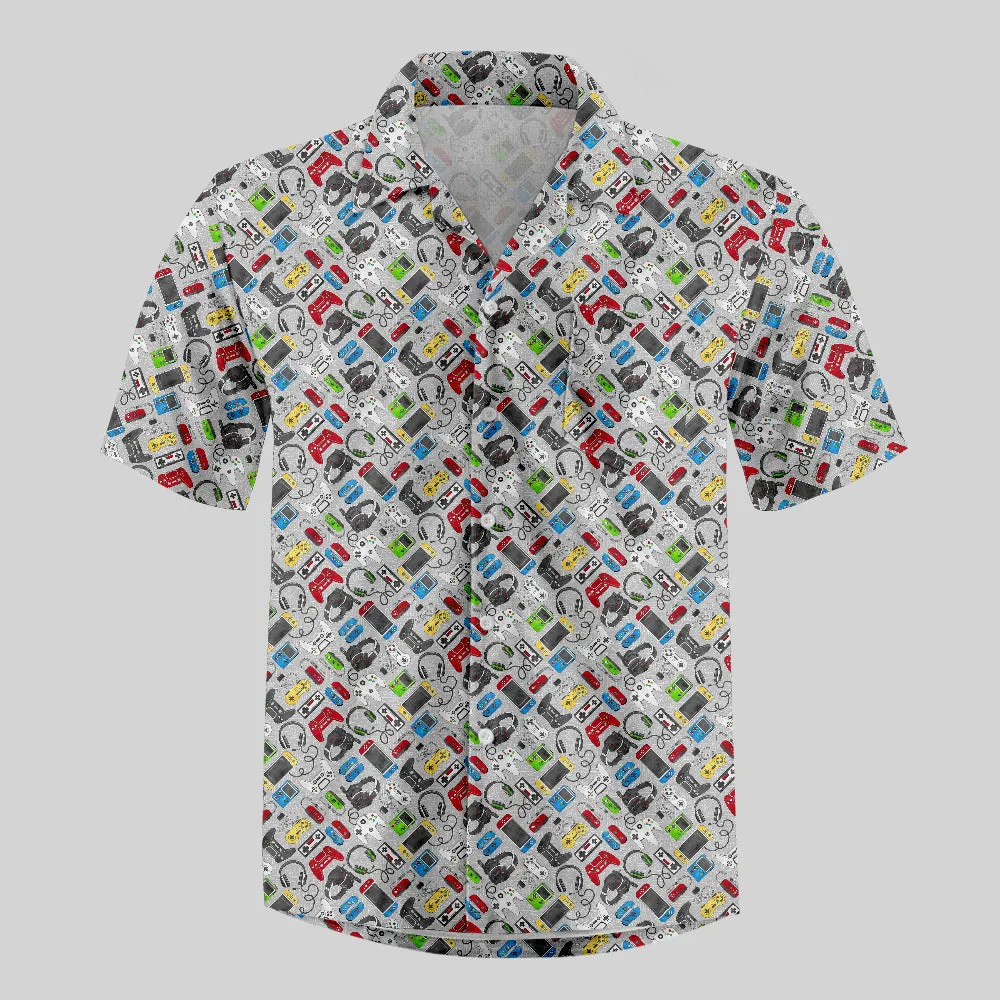 Retro Game Button Up Pocket Shirt - Image 2