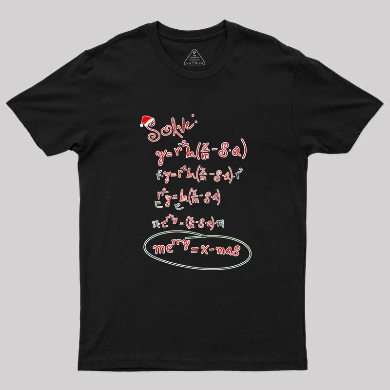Merry Christmas Equation Geek T-Shirt
