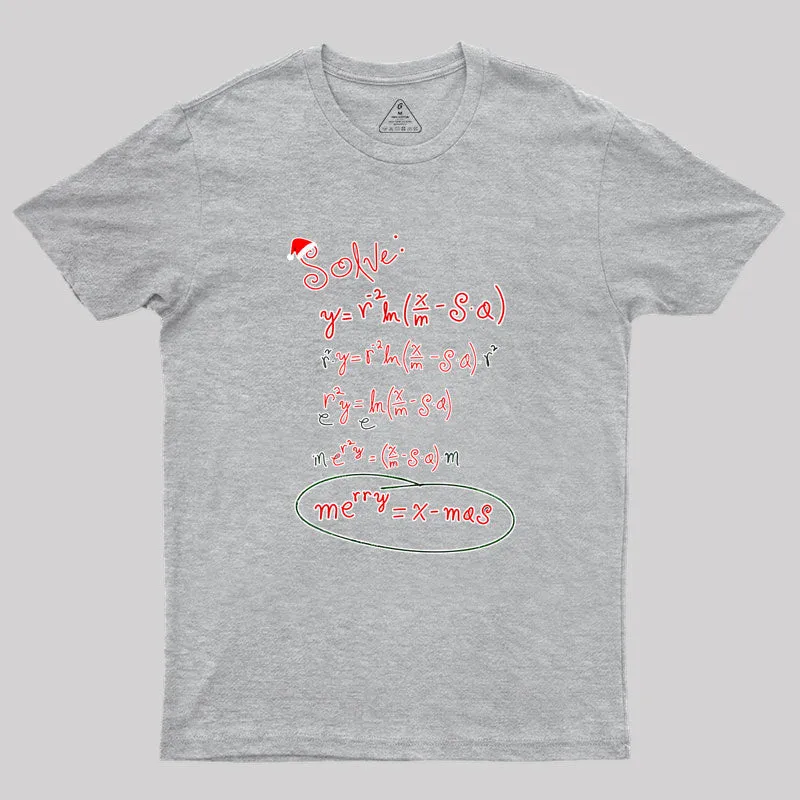 Merry Christmas Equation Geek T-Shirt - Image 4