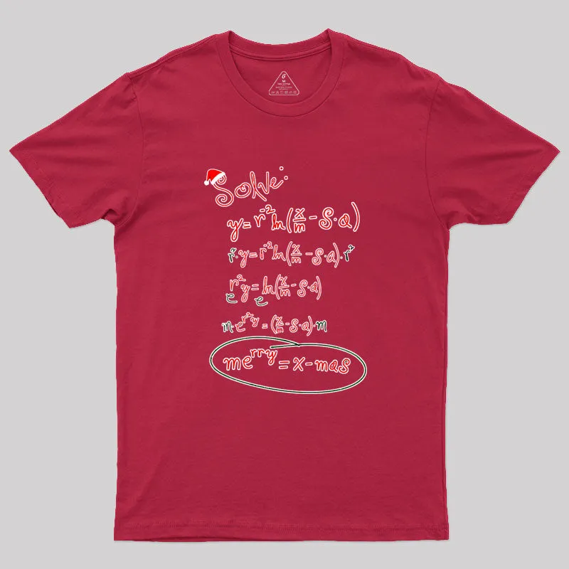 Merry Christmas Equation Geek T-Shirt - Image 5