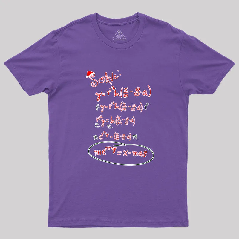 Merry Christmas Equation Geek T-Shirt - Image 6