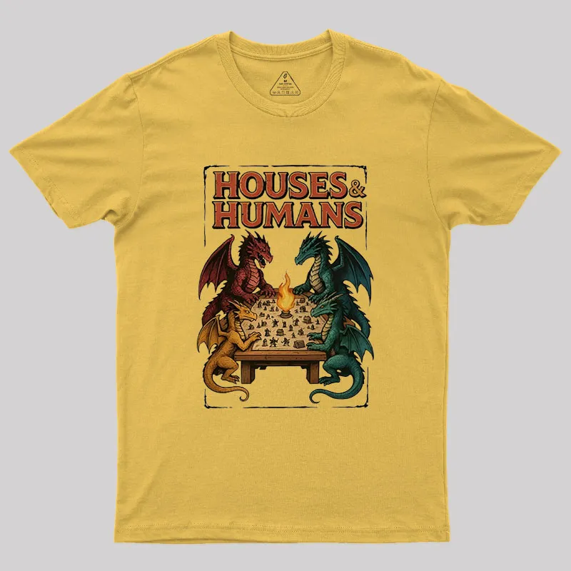 Houses Humans Game Versus Geek T-Shirt - Image 8