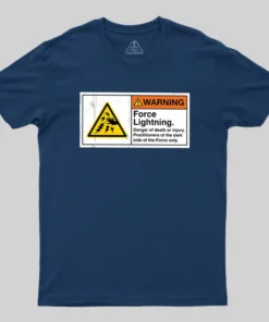 Alternative view of Warning Force Lightning Geek T-Shirt