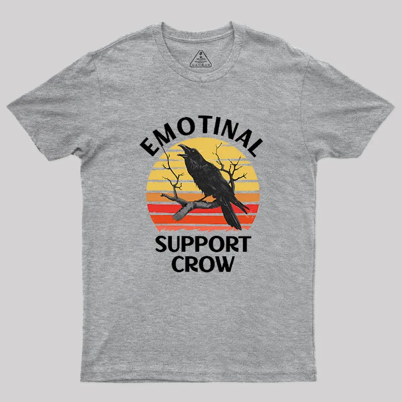 Emotional Support Crow Geek T-Shirt - Image 4
