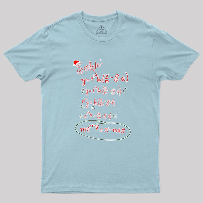 Merry Christmas Equation Geek T-Shirt - Image 10