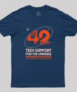 Alternative view of 42 Tech Support for the Universe Geek T-Shirt