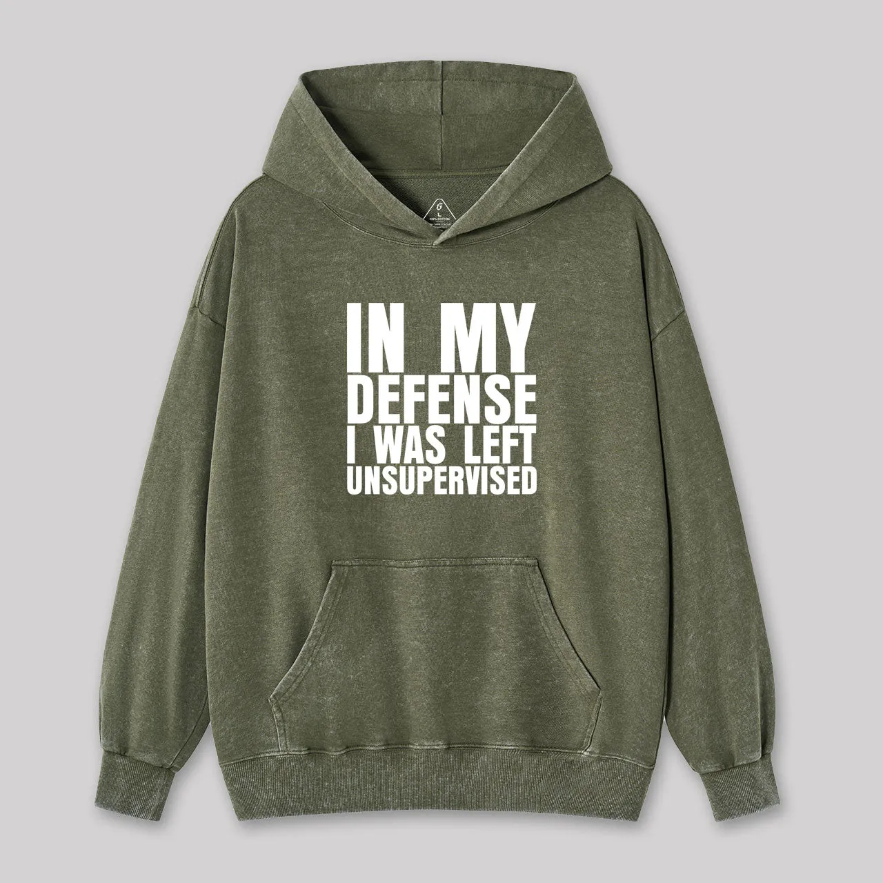 I Was Left Unsupervised Washed Hoodie - Image 3