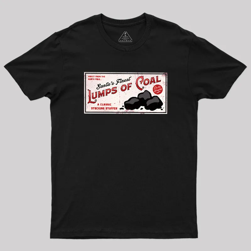 Santa's Coal Vintage Ad Geek T-Shirt - Image 2