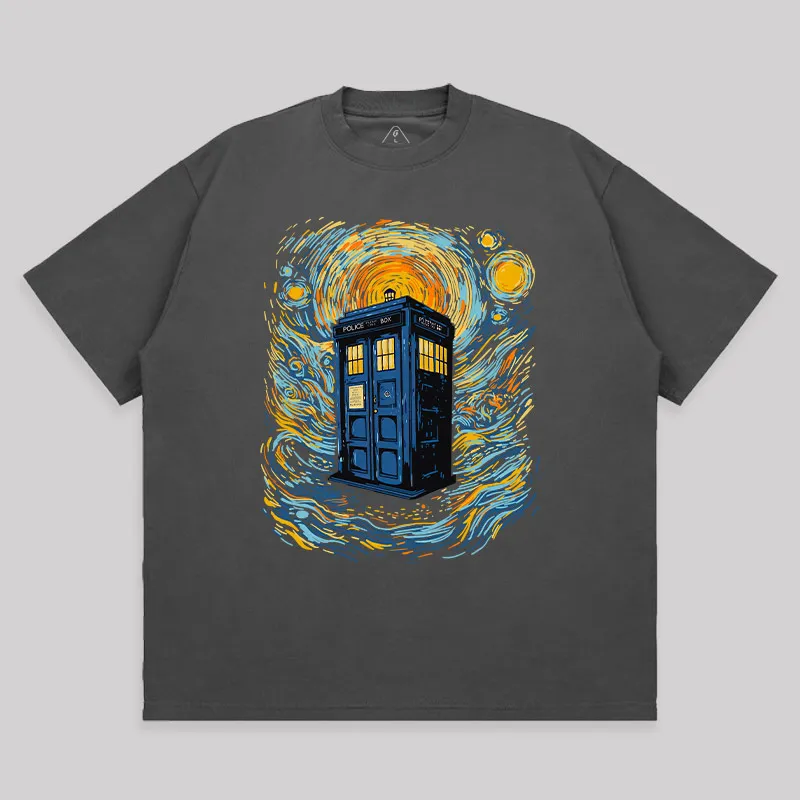 Starry Blue Box Unisex Oversized T-shirt - Image 7