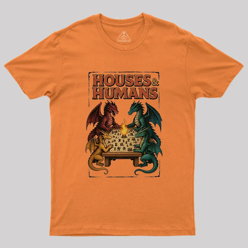 Houses Humans Game Versus Geek T-Shirt - Image 7