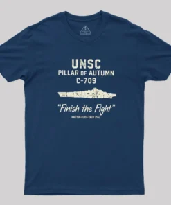 Alternative view of UNSC PILLAR OF AUTUMN C-709 Geek T-Shirt