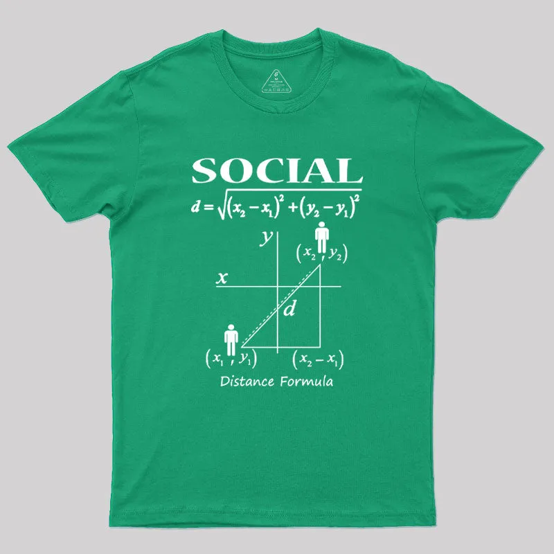 Social Distance Formula Geek T-Shirt - Image 9