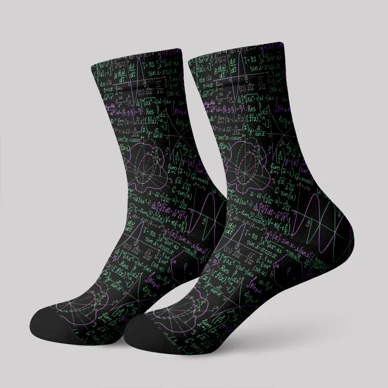 Math Function Curve Men's Socks