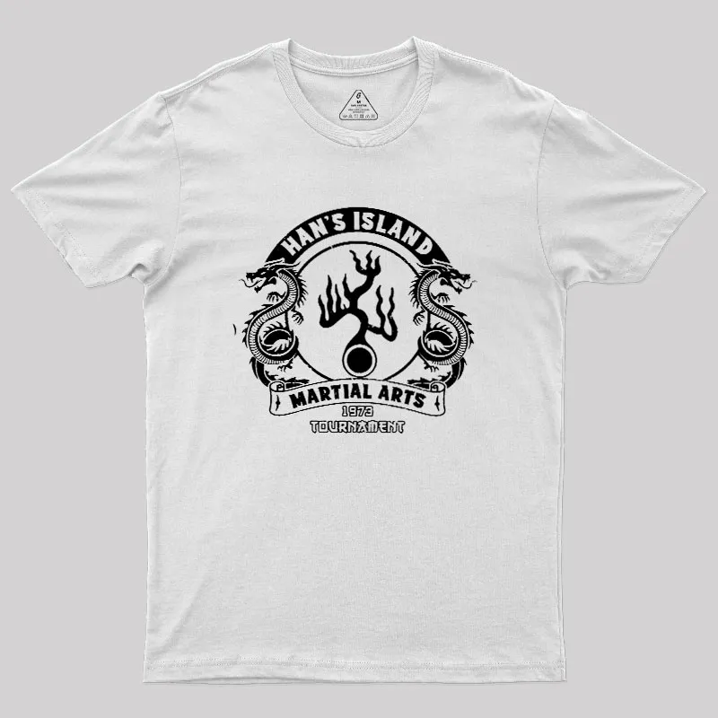 Han's Island Martial arts tournament Geek T-Shirt - Image 11
