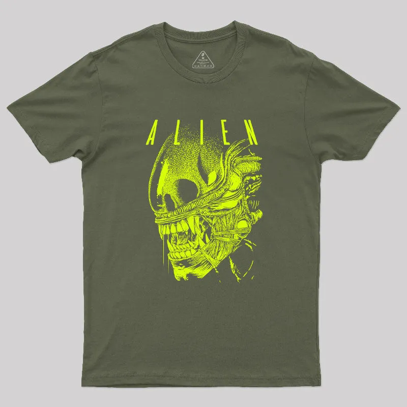 Alien Skull Geek T-Shirt - Image 3