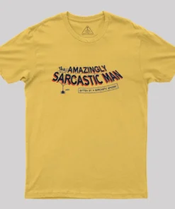 Alternative view of Amazingly Sarcastic Man Geek T-Shirt