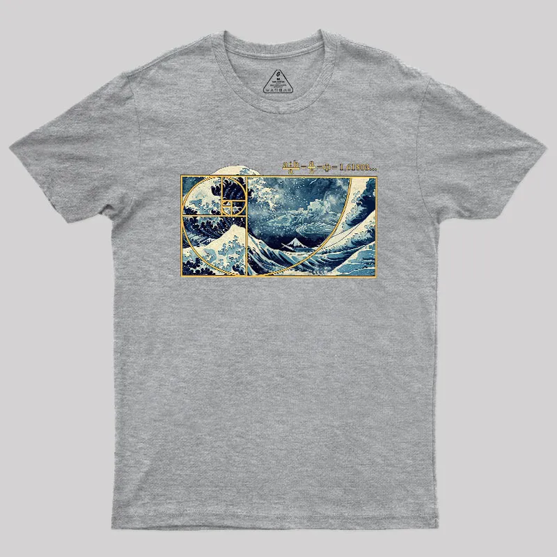 The Great Fibonacci Wave Science Geek T-Shirt - Image 4