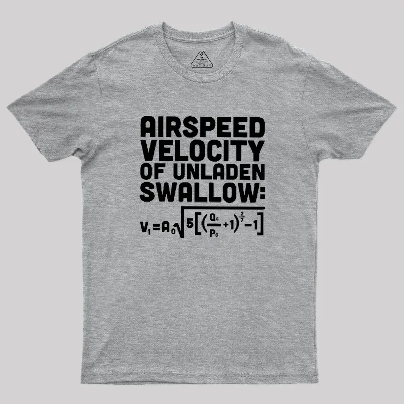 Airspeed Velocity of an Unladen Swallow Geek T-Shirt - Image 4