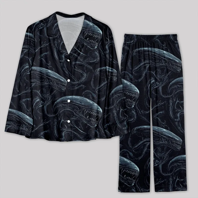 Alien Dark Blue Pajama Sets