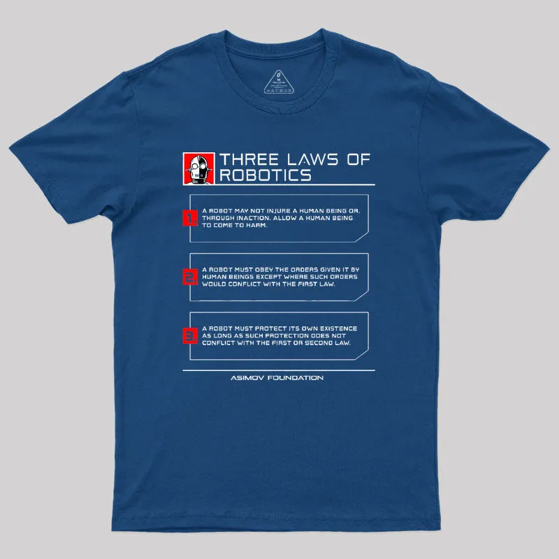 Three Laws Of Robotics Geek T-Shirt - Image 2